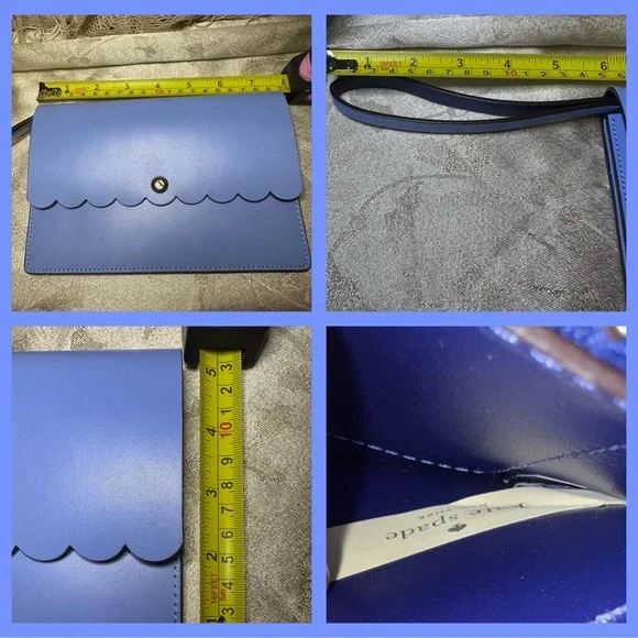Kate Spade Periwinkle Wristlet Scalloped Detail Mollie Bradbury Street $169 NWOT - Picture 9 of 10